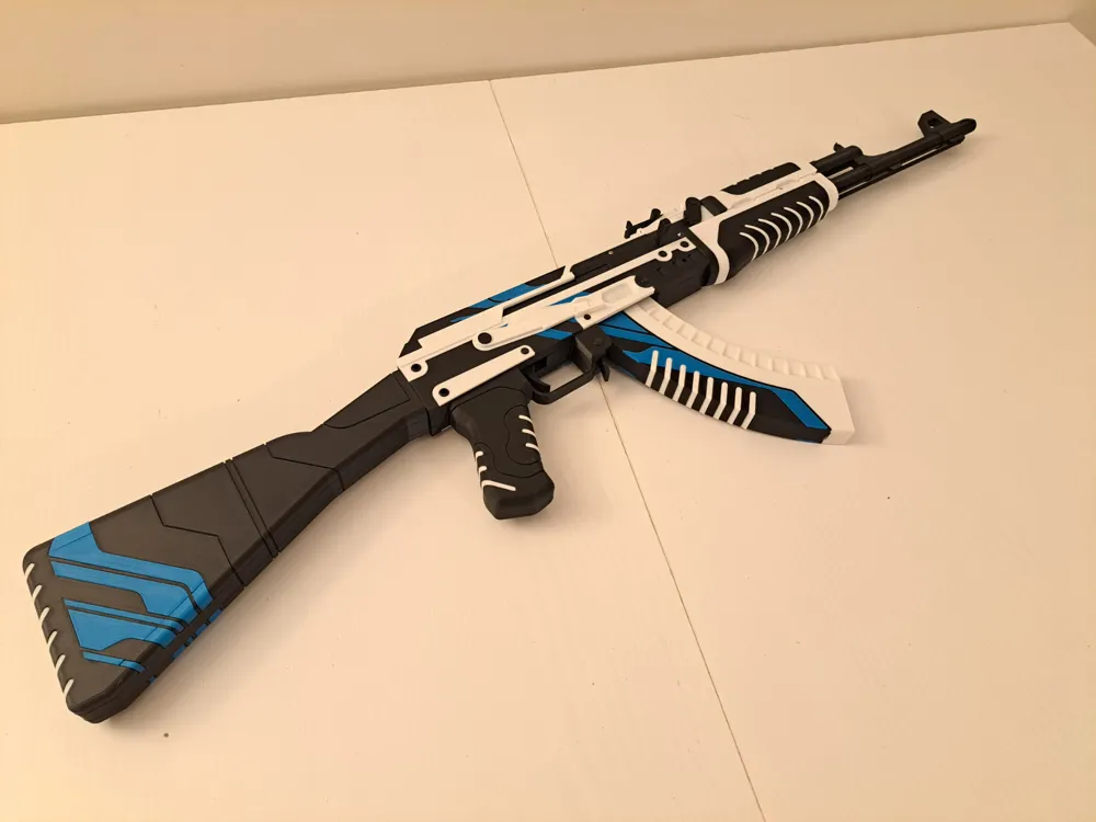 Skyforix ak 47 vulcan style rubber band gun 3d model premium rifle solution for ak 47 vulcan style rubber band gun 3d model - View 3