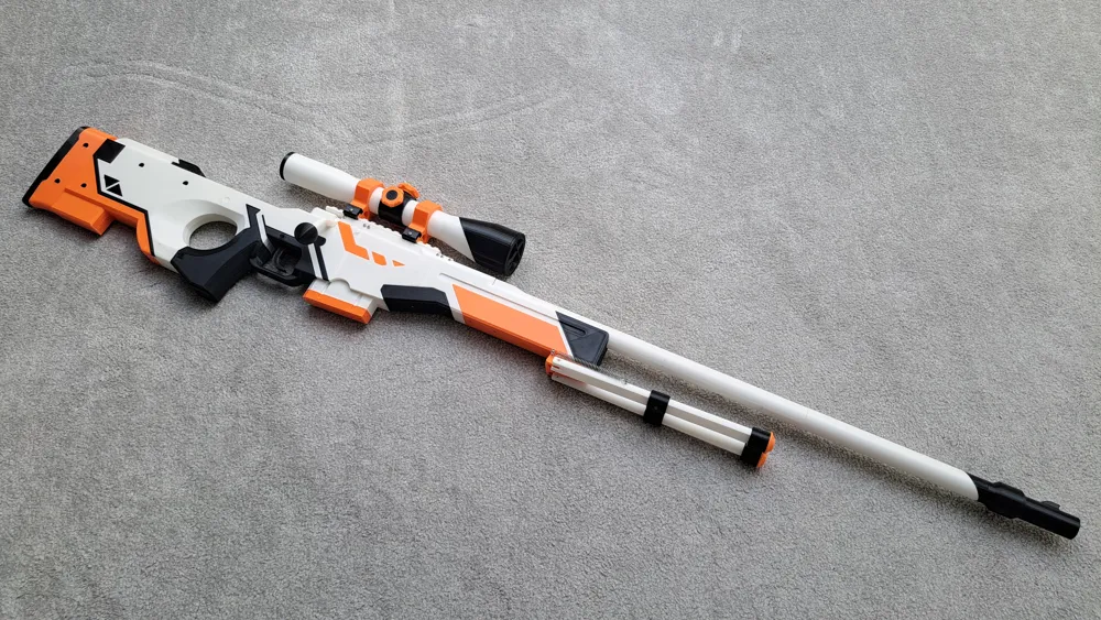 Skyforix awp asiimov style rubber band sniper rifle 3d model premium rifle solution for awp asiimov style rubber band sniper rifle 3d model - View 4