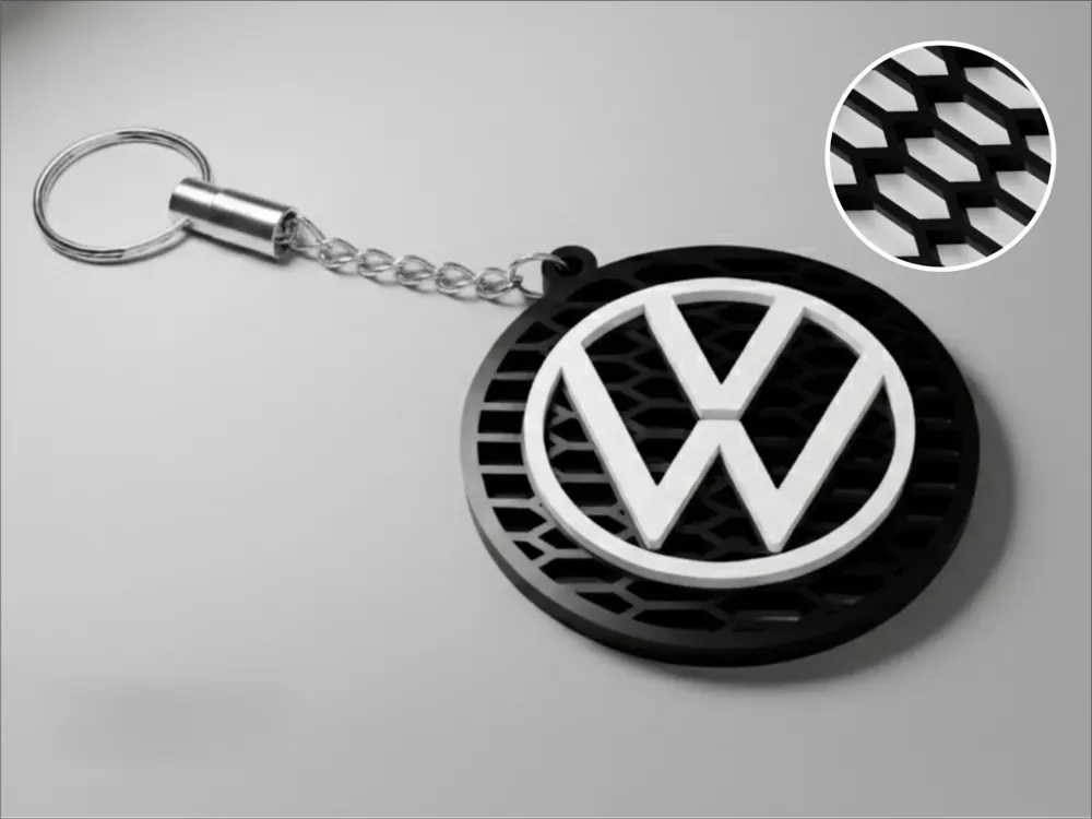 Skyforix volkswagen vw logo keychain 3d printed design premium keychain solution for volkswagen vw logo keychain 3d printed design
